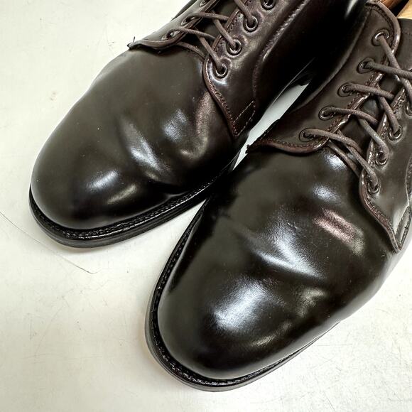 NEW HEELS Alden x Brooks Brothers A765 Shell Cordovan Bluchers EXCELLENT 8.5 - Picture 9 of 13